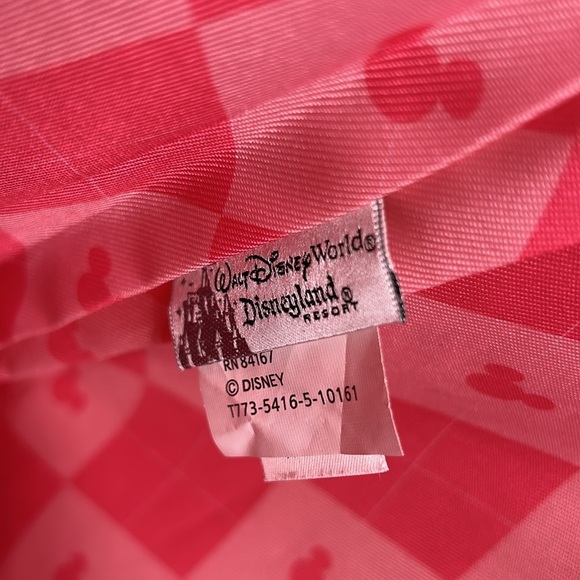 Disney Parks Red Croc Embossed Tote Mickey Gingham Lining, Disneyland Resort - Picture 4 of 7